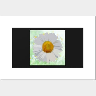 Flower Design Floral Watercolor Daisy Garden Lover Gift Posters and Art